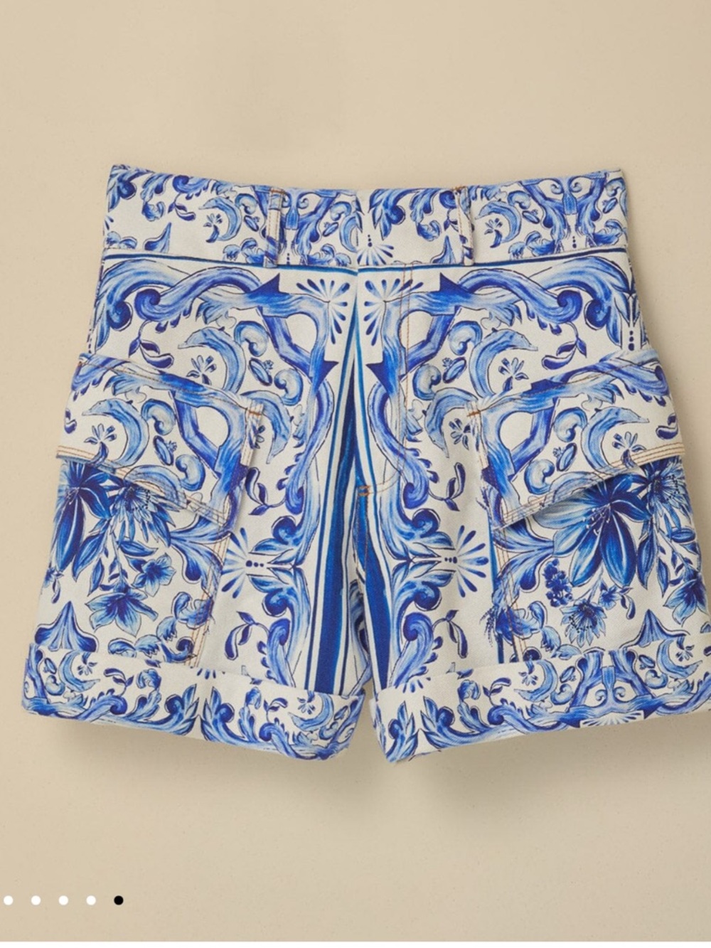 Farm Rio Blue & White Floral Print Women's Shorts